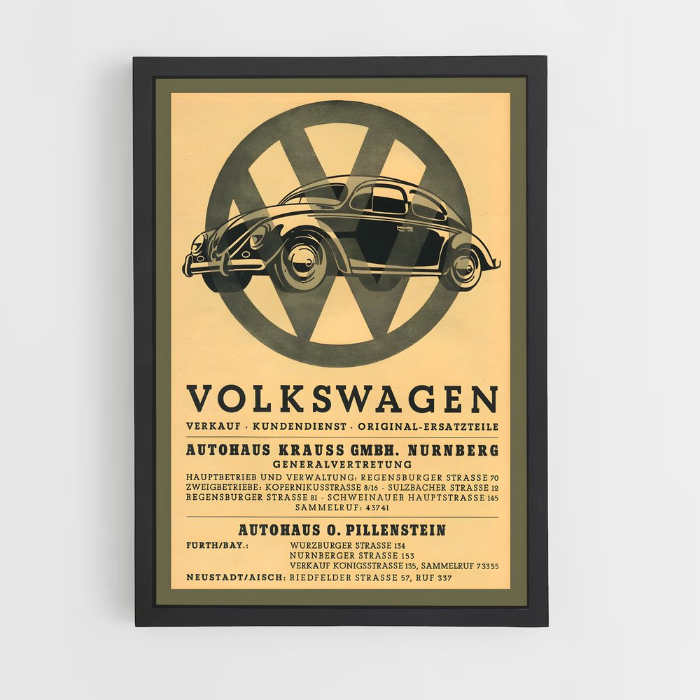volkswagen-2 cadre Noir