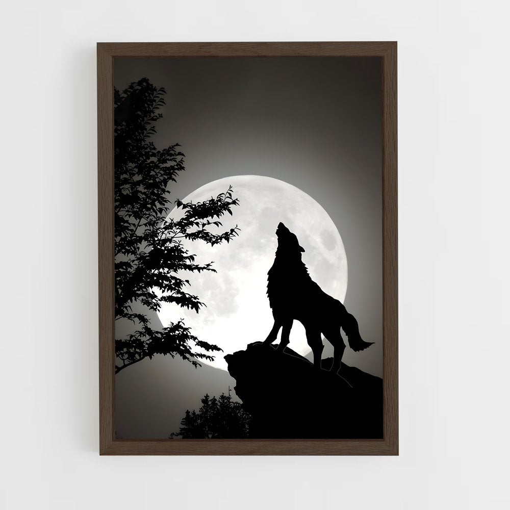 wolf-3 cadre Bois foncé