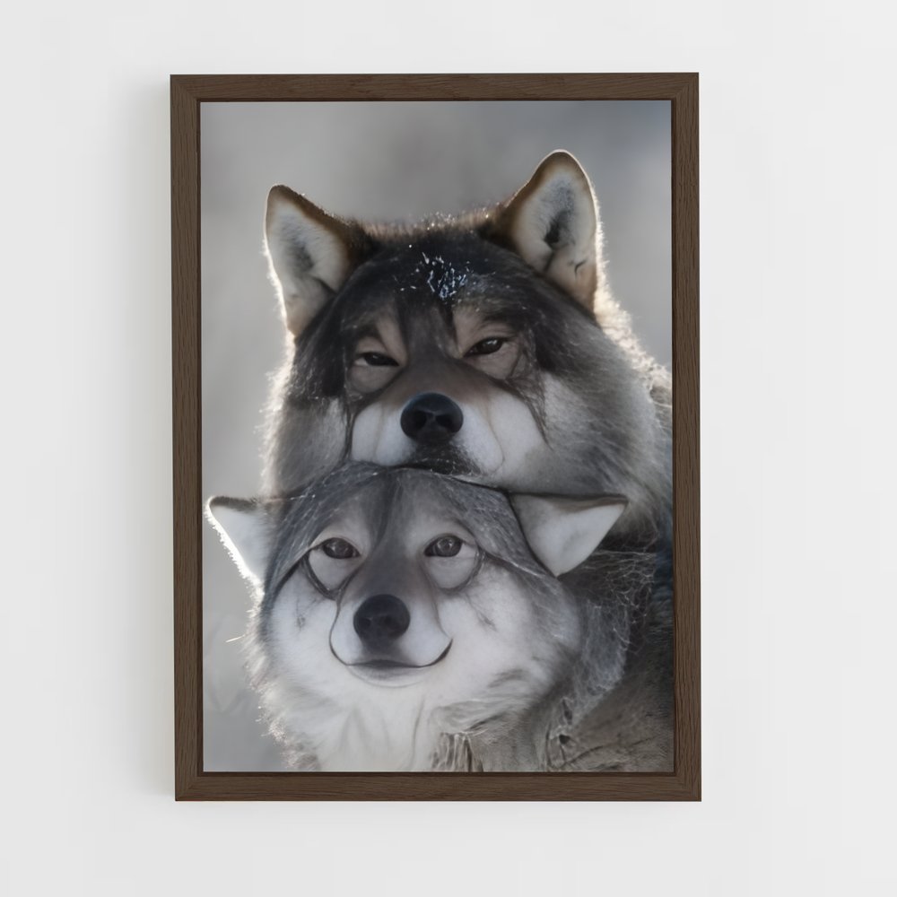 wolf-4 cadre Bois foncé