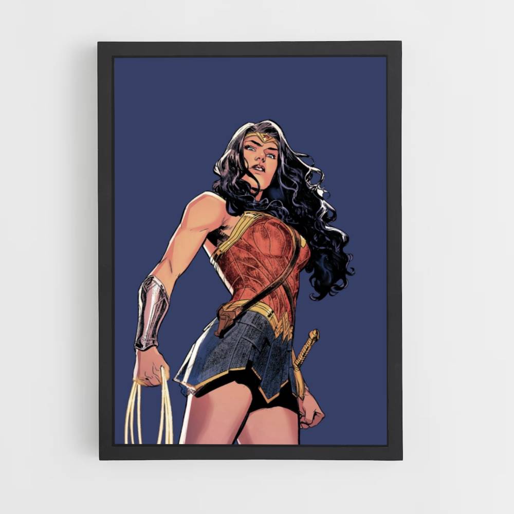 Poster Wonder Woman Bleu