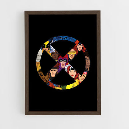 xmen-2 cadre Bois foncé