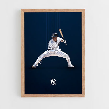 yankees-2 cadre Bois clair