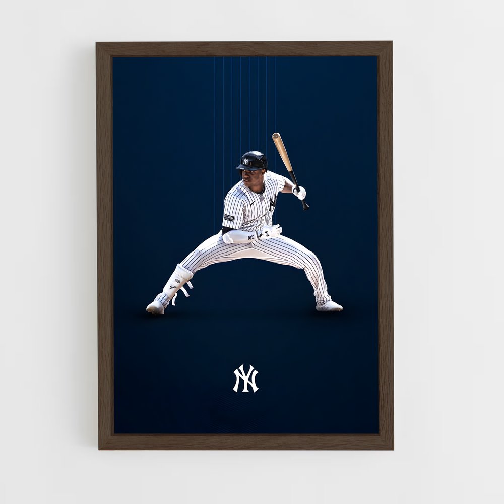 yankees-2 cadre Bois foncé