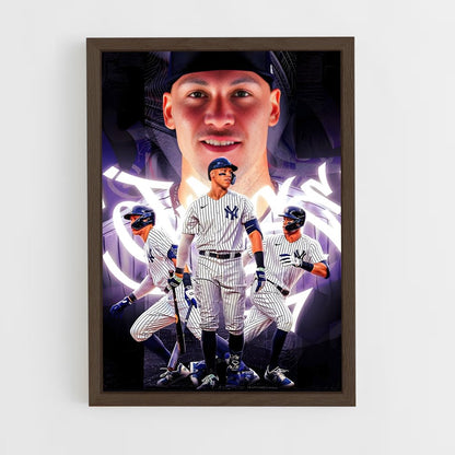 yankees-6 cadre Bois foncé