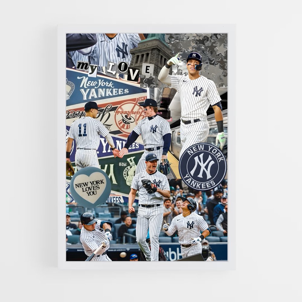 yankees-7 cadre Blanc