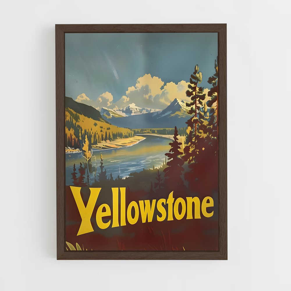 yellowstone-19 cadre Bois foncé