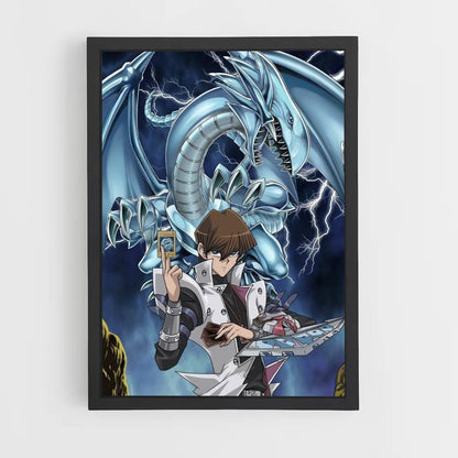 Affiche Dragon Blanc aux Yeux Bleus