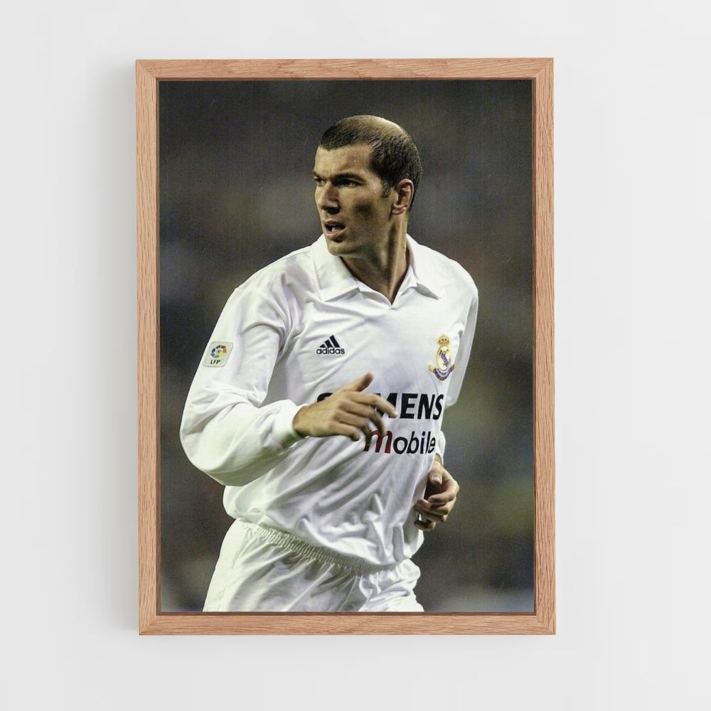 Poster Zidane Blanc