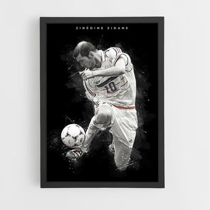 Poster Zinédine Zidane Ballon