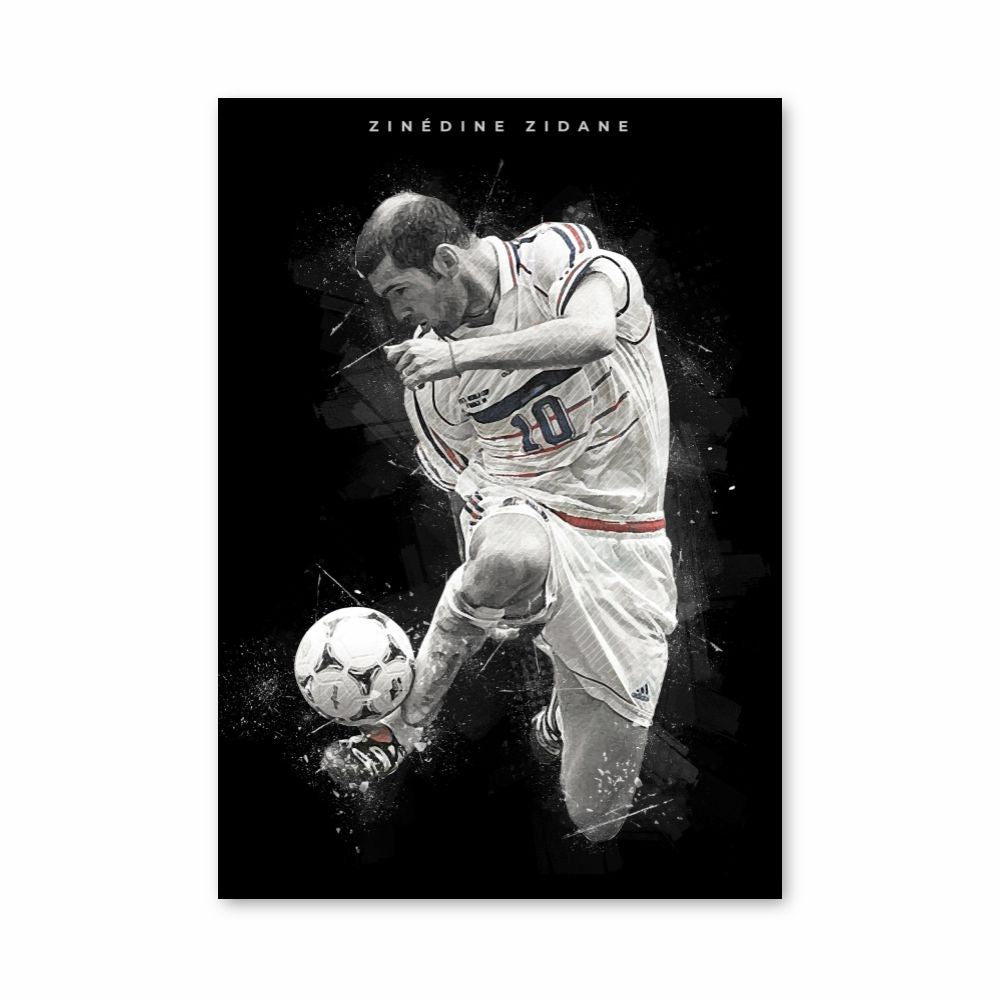 Poster Zinédine Zidane Ballon