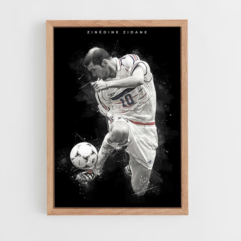 Poster Zinédine Zidane Ballon