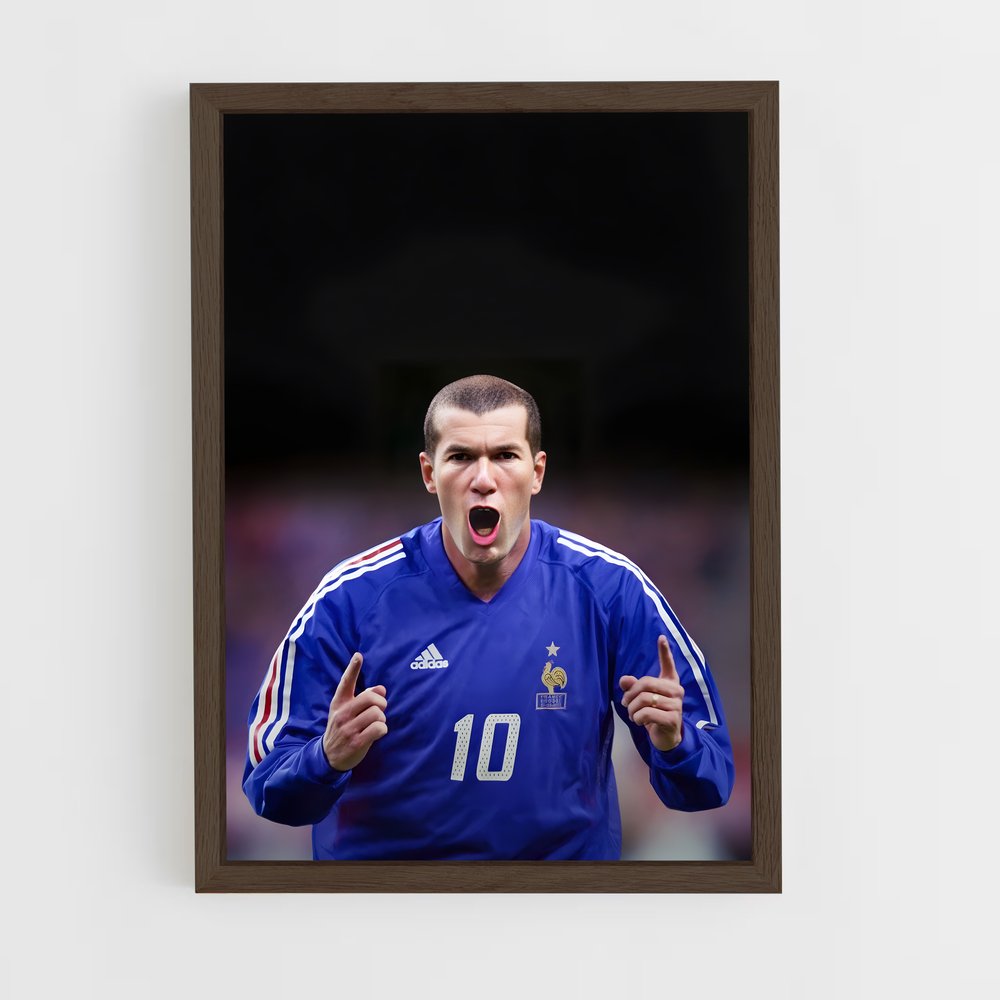 zidane-8 cadre Bois foncé